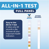 Vaunn Medical 8-in-1 Urine Test Strips and Urinalysis for UTI, Nitrites, Leuckcytes, Ketosis, pH, Protein, 120 CT