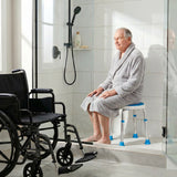 Vaunn Medical Tool-Free Assembly Adjustable Swivel Shower Bench Chair Stool