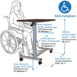 Medical Cart Overbed Table for Handicapped/Disabled ADA Compliant