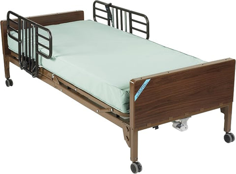 Semi-Electric Hospital Bed with Foam Mattress and Bed rail