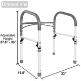 Dimensions of Vaunn Deluxe Bathroom Safety Toilet Rail